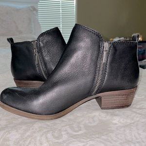 Black Lucky Brand Ankle Boots Size 7M